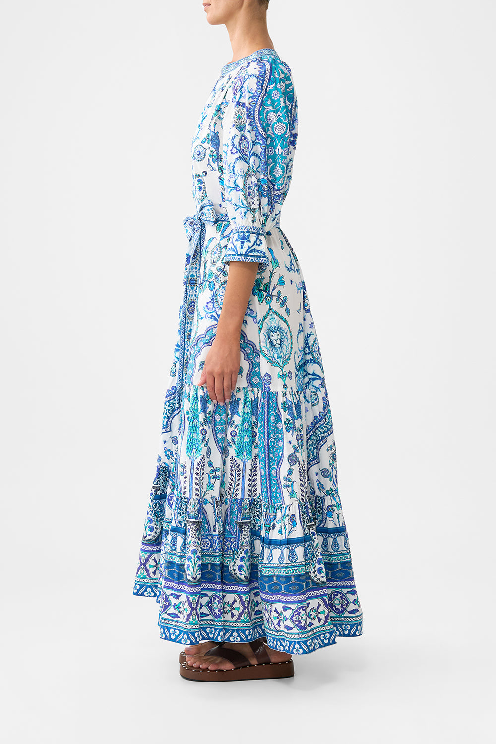 VESTIDO CAMISERO ESCALONADO DE MANGA CORTA ISNIK LULLABY