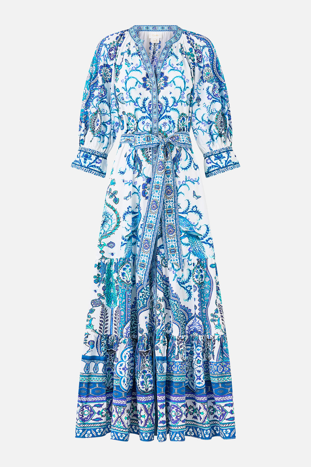 VESTIDO CAMISERO ESCALONADO DE MANGA CORTA ISNIK LULLABY