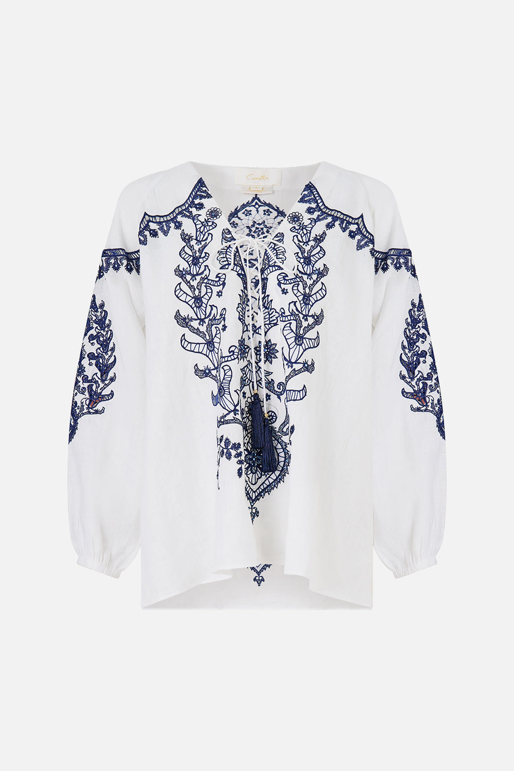 BLUSA CON CORDONES ISNIK ARRULLO