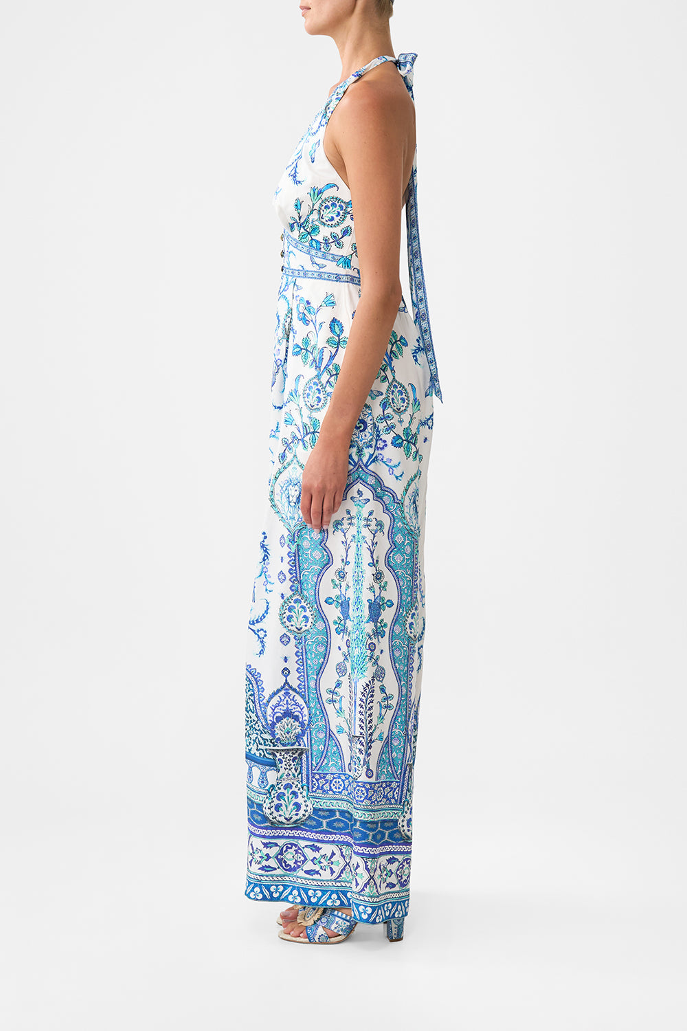 Rilly emulie Pleats Halter Neck Cami ワンピ Isnik Lullaby Halterneck Jumpsuit With Tie Neck | CAMILLA US – CAMILLA