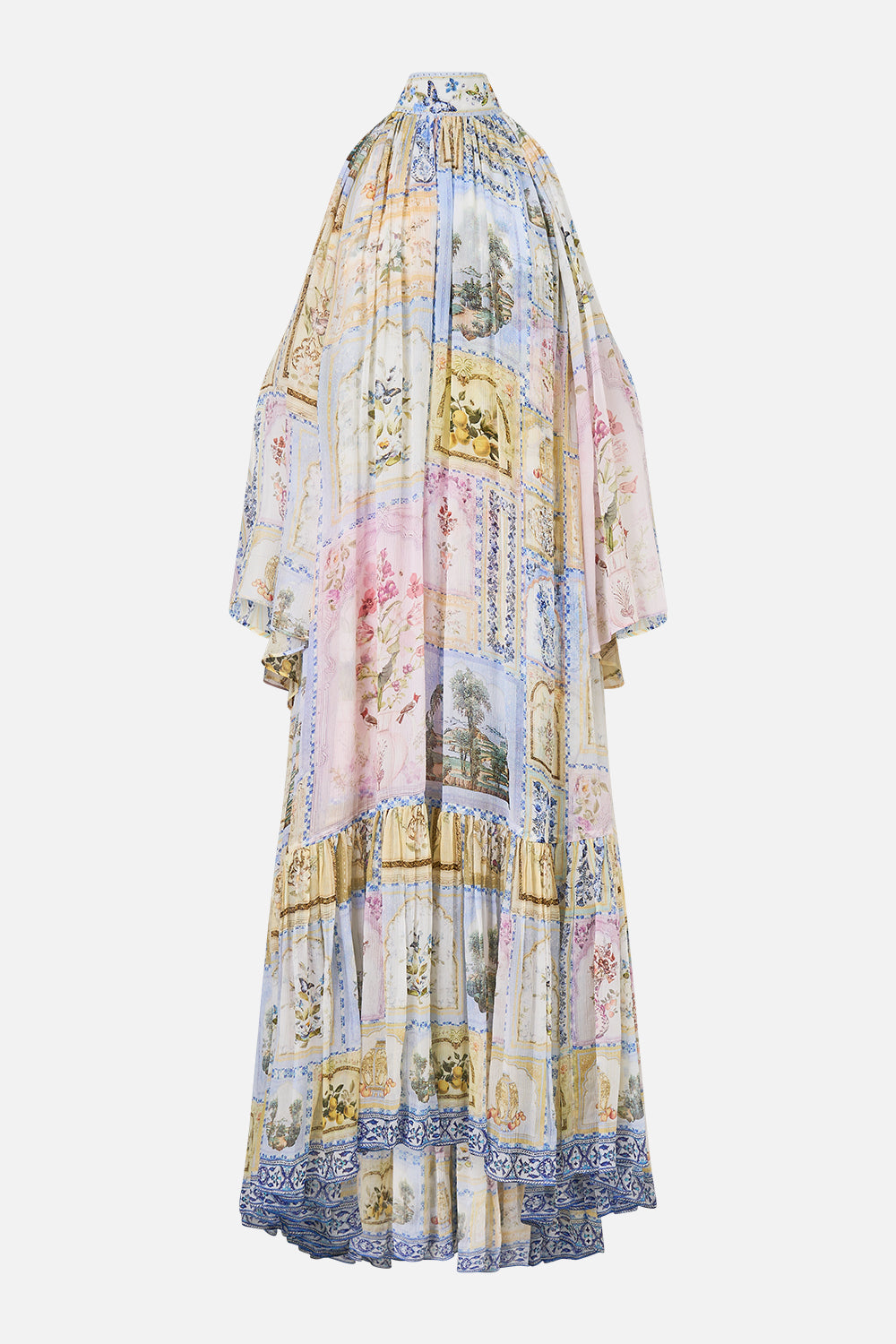 VESTIDO LARGO CON HOMBROS DESCUBIERTOS ESTAMPADO BOTANICAL BALLADS