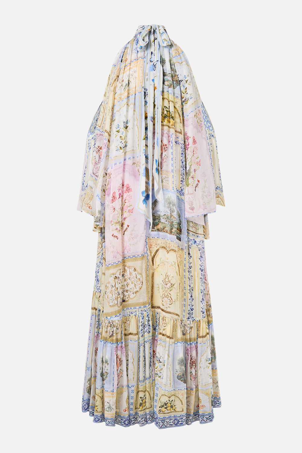 VESTIDO LARGO CON HOMBROS DESCUBIERTOS ESTAMPADO BOTANICAL BALLADS