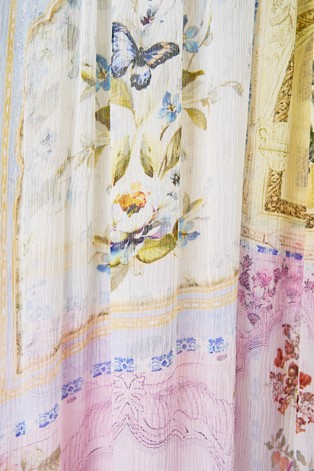VESTIDO LARGO CON HOMBROS DESCUBIERTOS ESTAMPADO BOTANICAL BALLADS