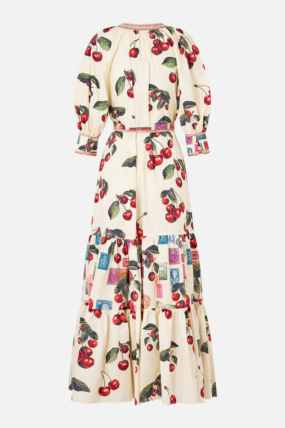 VESTIDO CAMISERO POR NIVELES CON MANGA CORTA NOTAS DE LA CARRETERA