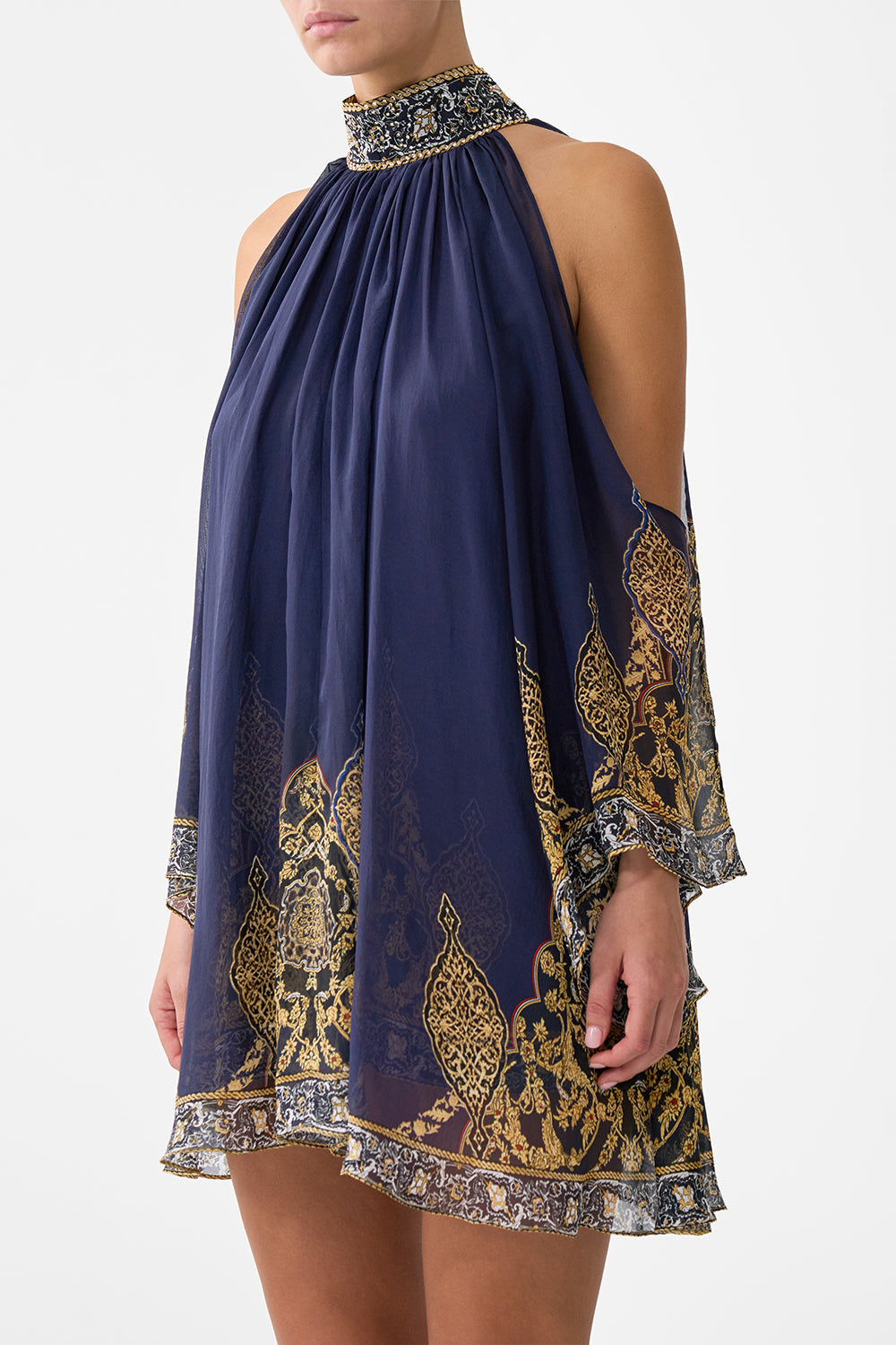 COLD SHOULDER SHORT DRESS THE IMPERIAL GATE