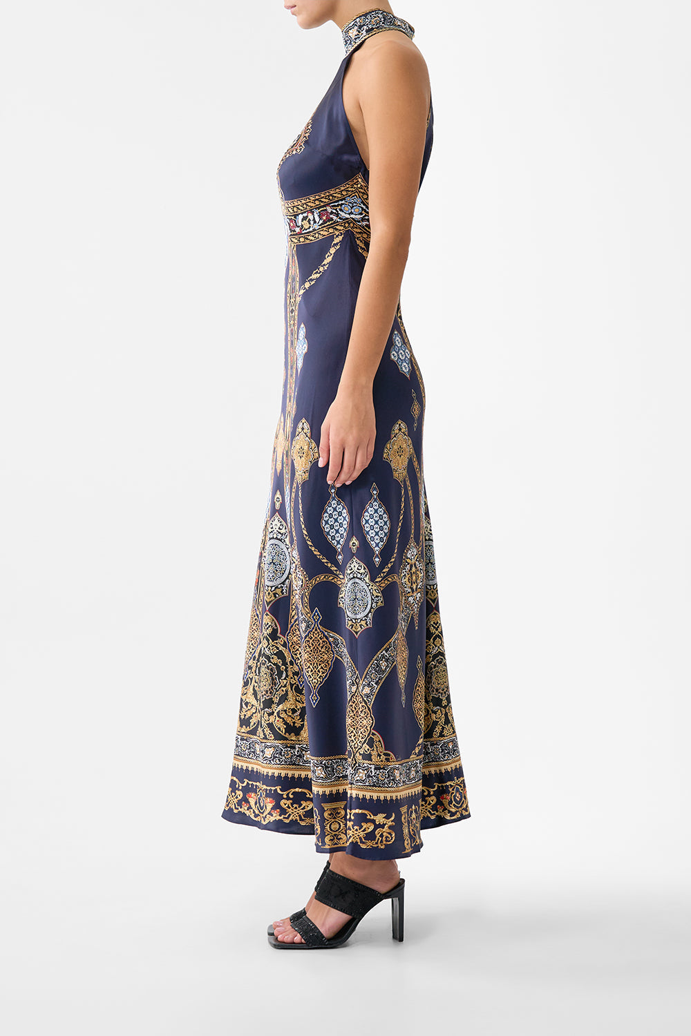 HIGH NECK BIAS DRESS THE IMPERIAL GATE