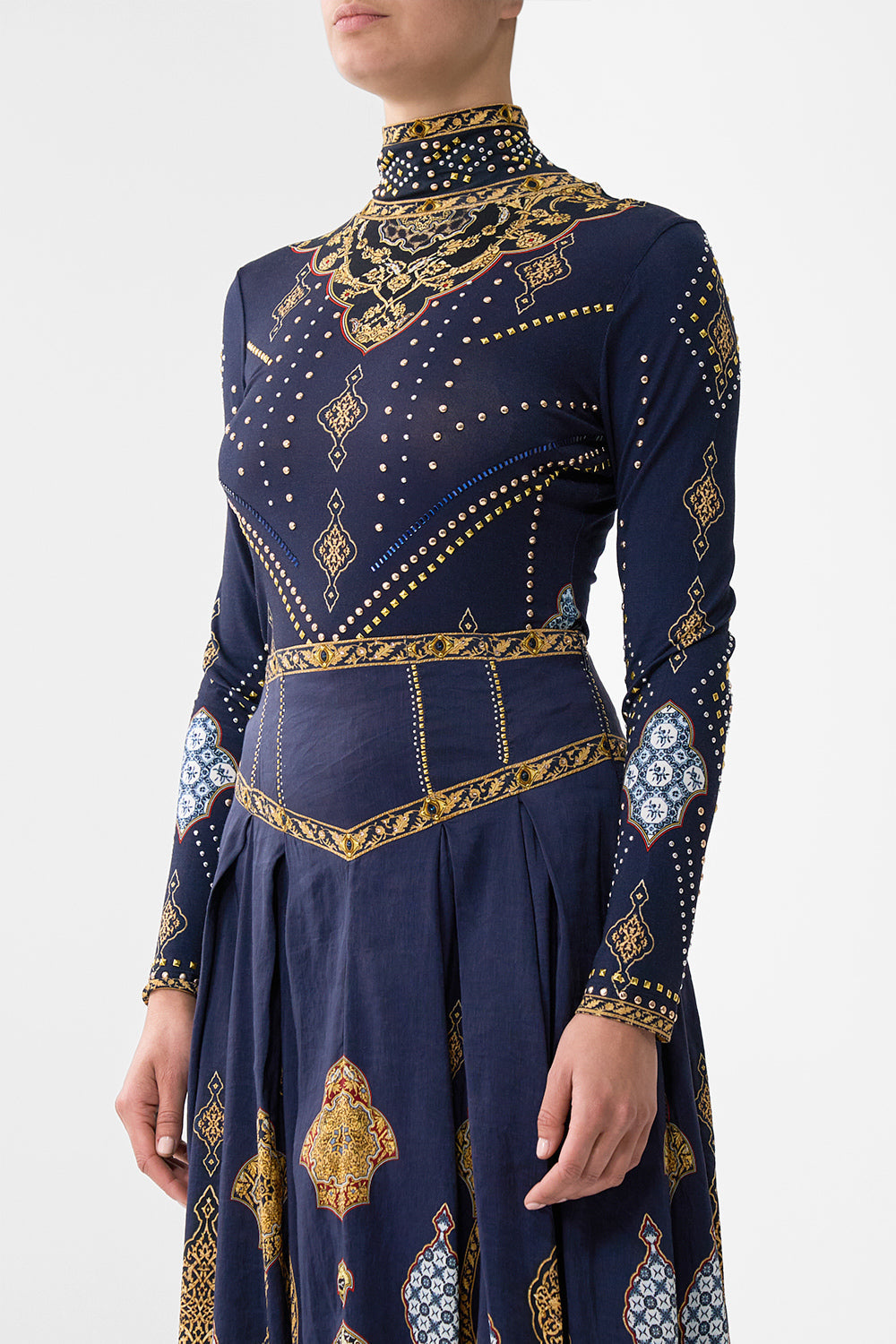 The CAMILLA jersey turtleneck from our print the imperial gate