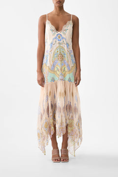 MINIMAL SLIP WITH PLEATED CHIFFON SKIRT EAST OF ISTANBUL