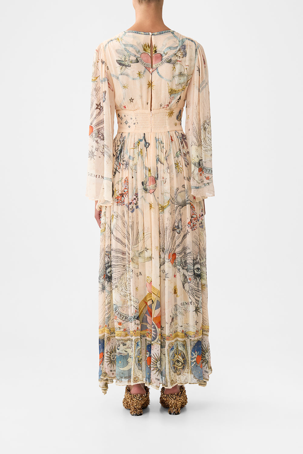 VESTIDO DE MANGA LARGA CON DETALLE DE HERRAJES HOUSE OF HOROSCOPES