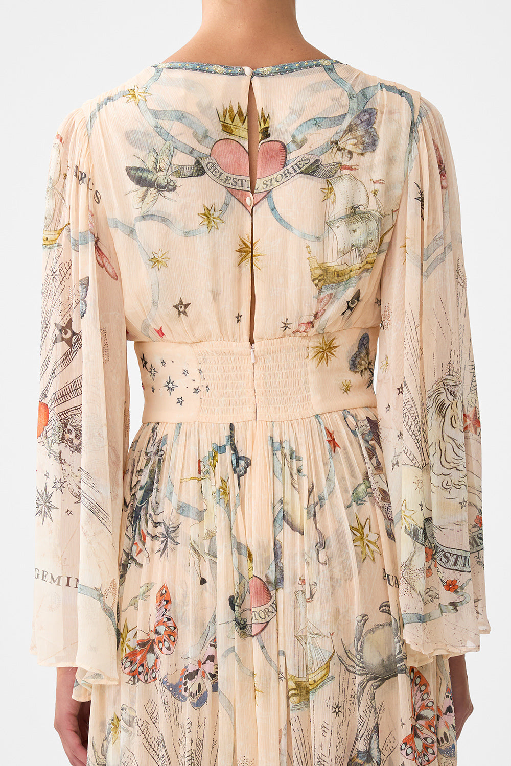 VESTIDO DE MANGA LARGA CON DETALLE DE HERRAJES HOUSE OF HOROSCOPES