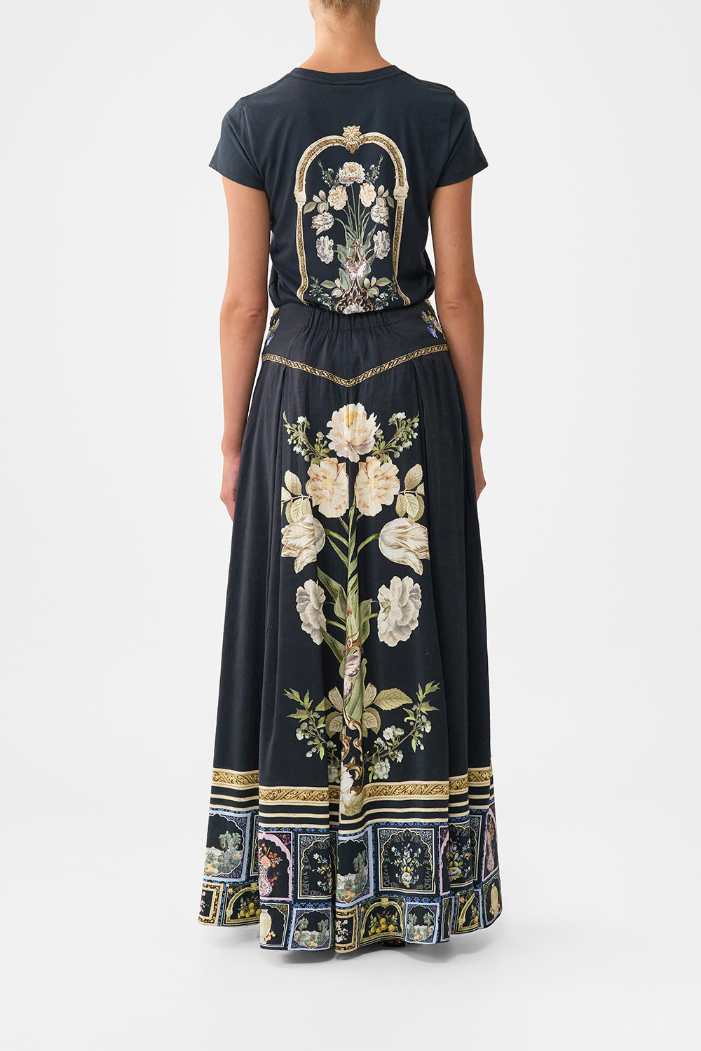 Ottoman Elegance Corset Waist Maxi Skirt | CAMILLA US – CAMILLA