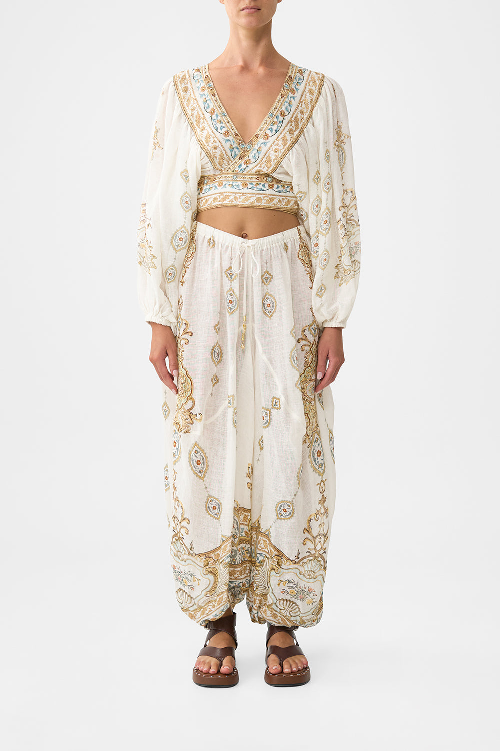 PANELLED HAREM PANT WITH TIE WAIST OTTOMAN DYNASTY