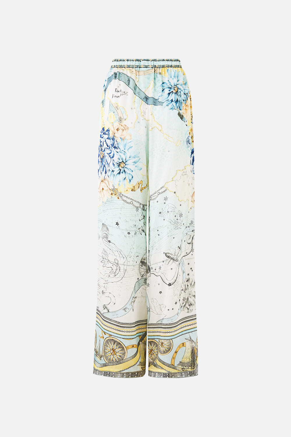 The CAMILLA BUTTON FRONT LOUNGE PANT MY LUCKY STARS in our  print.
