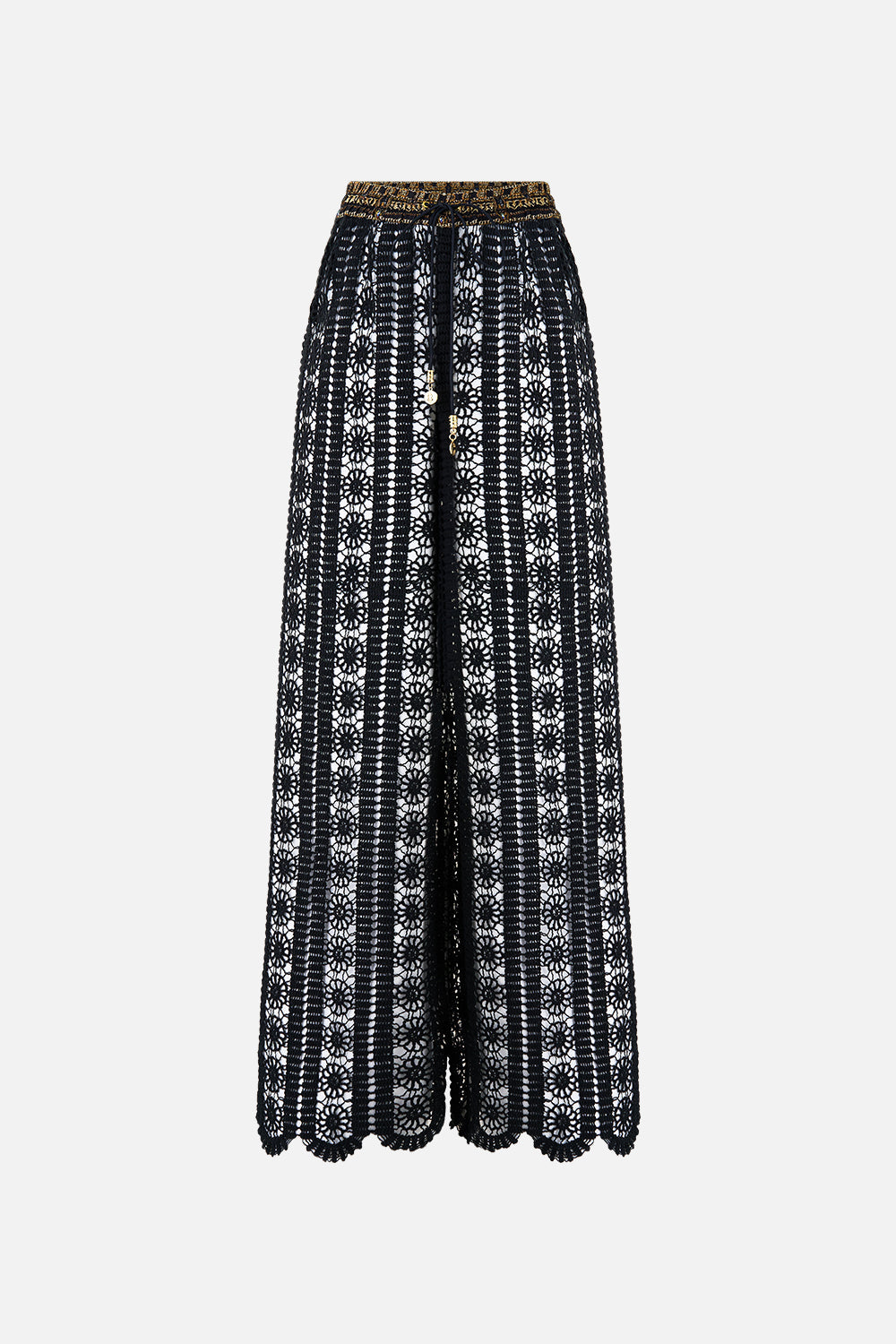 The CAMILLA lace pant from our print song of the solstice, front product view
