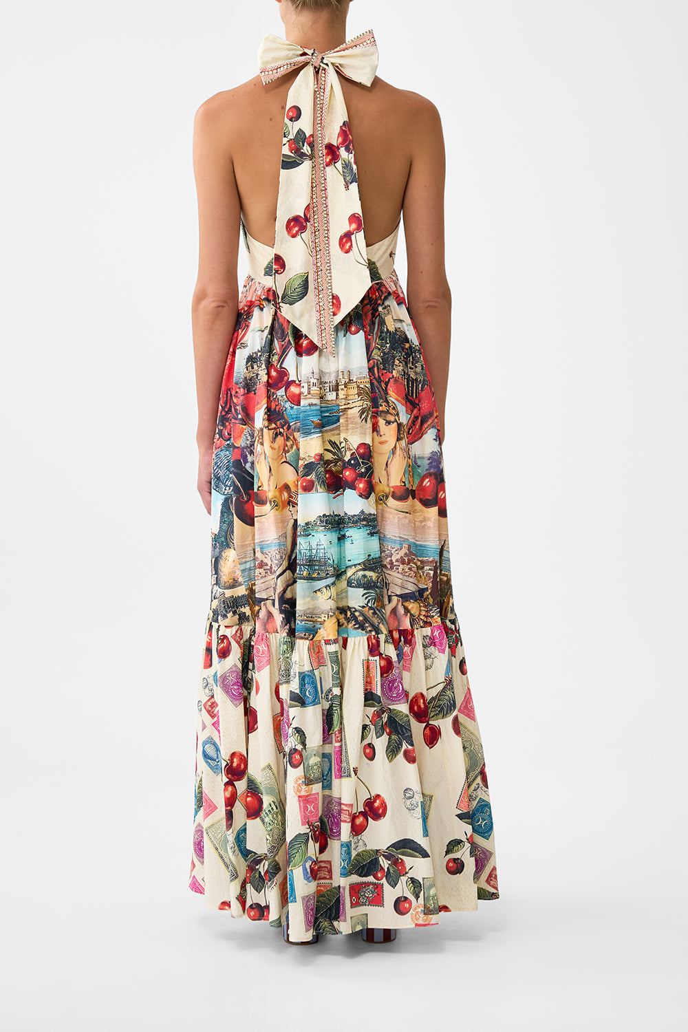VESTIDO HALTER CON VOLANTES NOTAS DEL VIAJE
