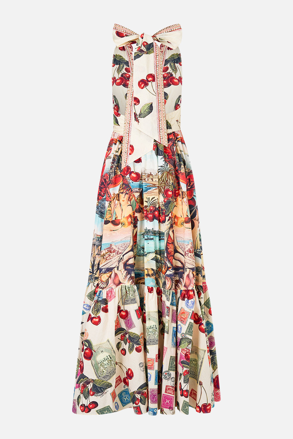 VESTIDO HALTER CON VOLANTES NOTAS DEL VIAJE