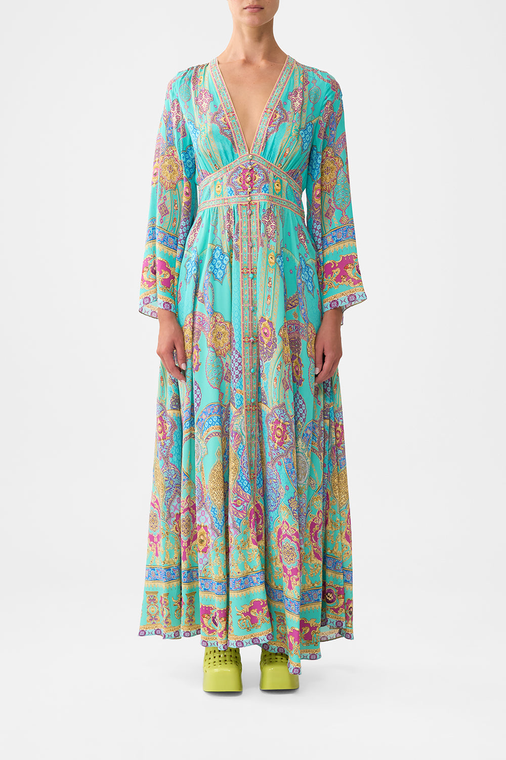 KIMONO SLEEVE DRESS WITH SHIRRING DETAIL THE CONCUBINES CORRIDOR