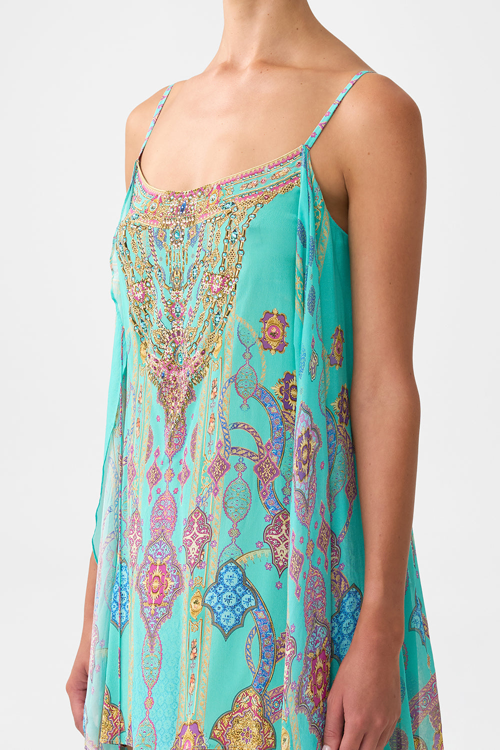 MINI DRESS WITH LONG OVERLAY THE CONCUBINES CORRIDOR