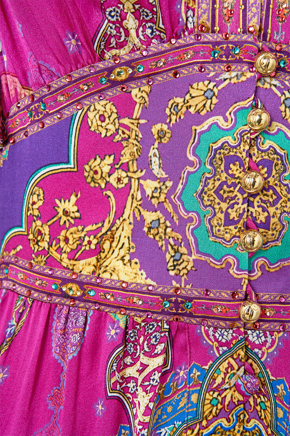 SHAPED WAISTBAND DRESS WITH FLUTTER SLEEVES CONCUBINES, SULTANS & COURTIERS