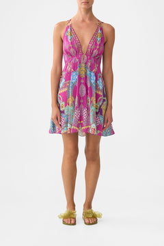 SHORT FLARED DRESS WITH HARDWARE CONCUBINES, SULTANS & COURTIERS