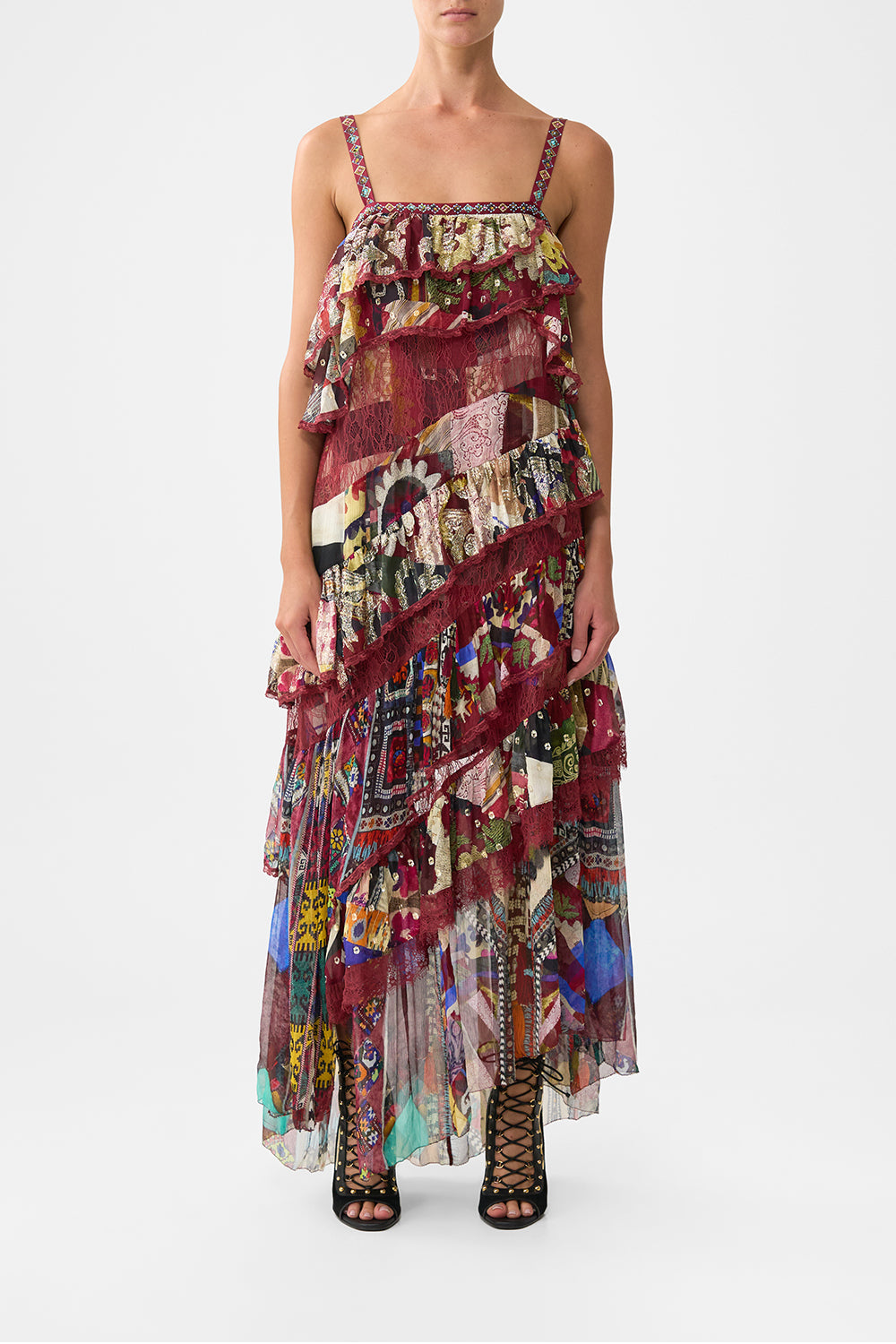 Patchwork Alchemy Asymmetric Spliced Lace Dress | CAMILLA US – CAMILLA