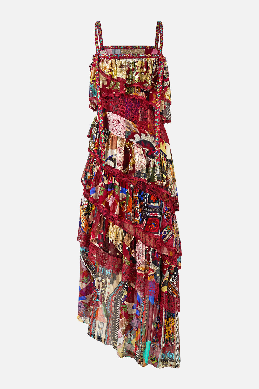 Patchwork Alchemy Asymmetric Spliced Lace Dress | CAMILLA US