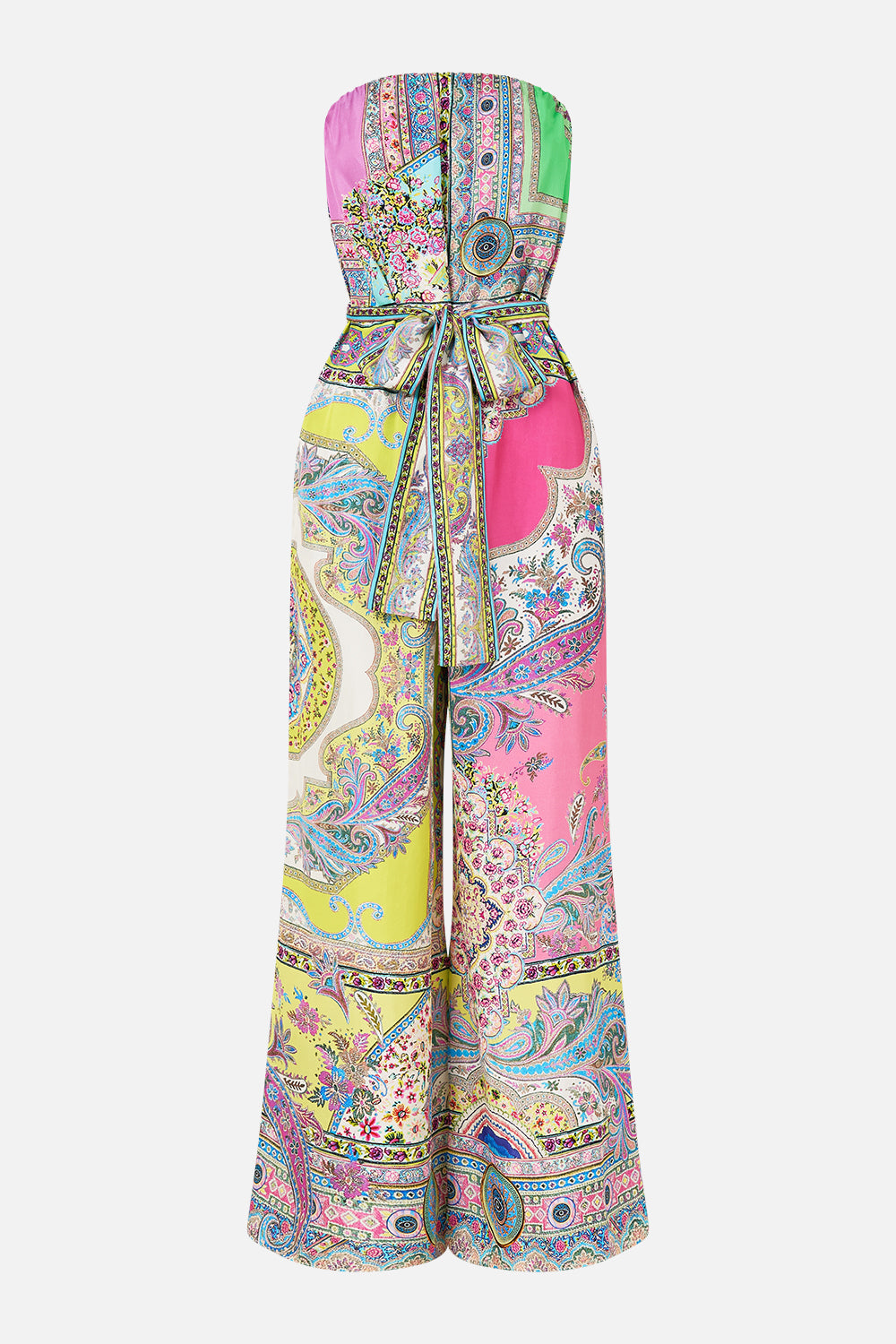 TIE WAIST STRAPLESS JUMPSUIT MAGIC CARPET RIDE