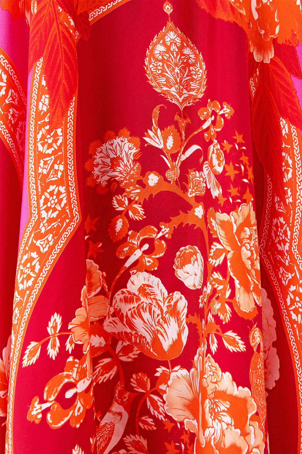 The CAMILLA STRAPLESS MAXI WITH RUFFLE HEM TILES OF TÜRKIYE in our  print.