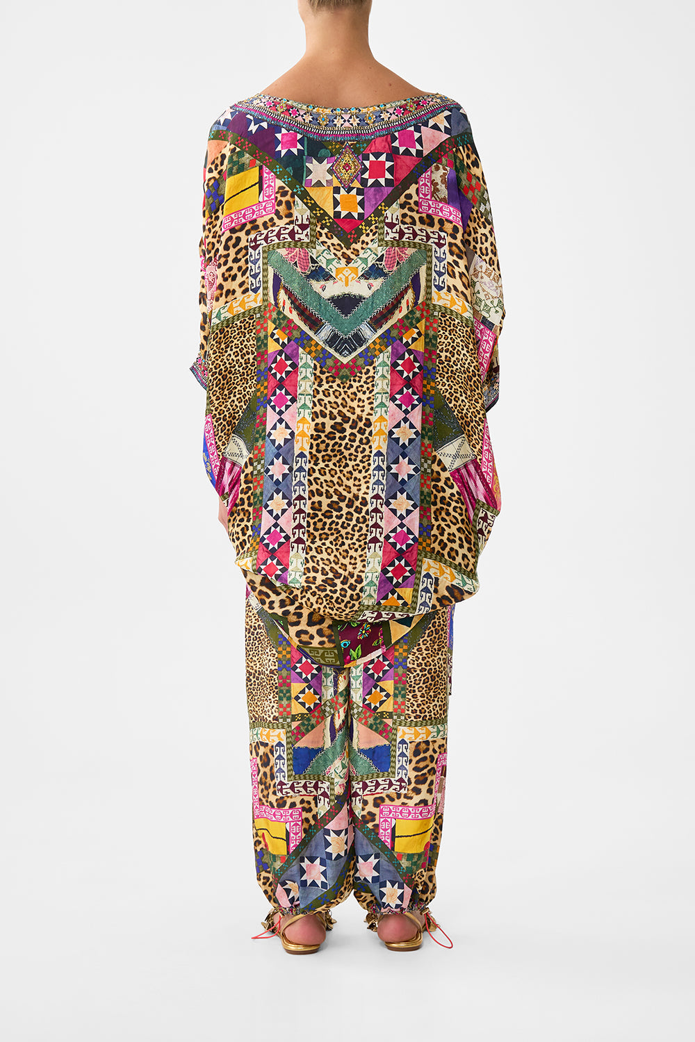 The CAMILLA PARACHUTE PANT EMBROIDERED EVER AFTER in our  print.