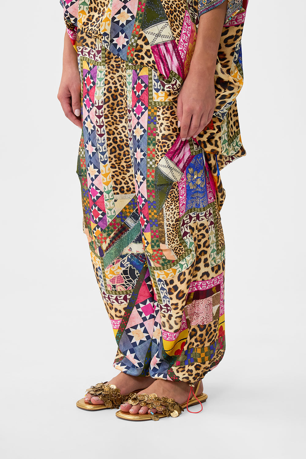 The CAMILLA PARACHUTE PANT EMBROIDERED EVER AFTER in our  print.