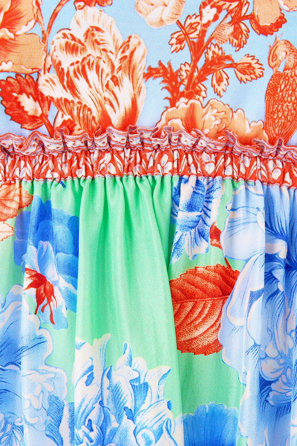 The CAMILLA short dress with jersey bodice from our print Topkapi pop
