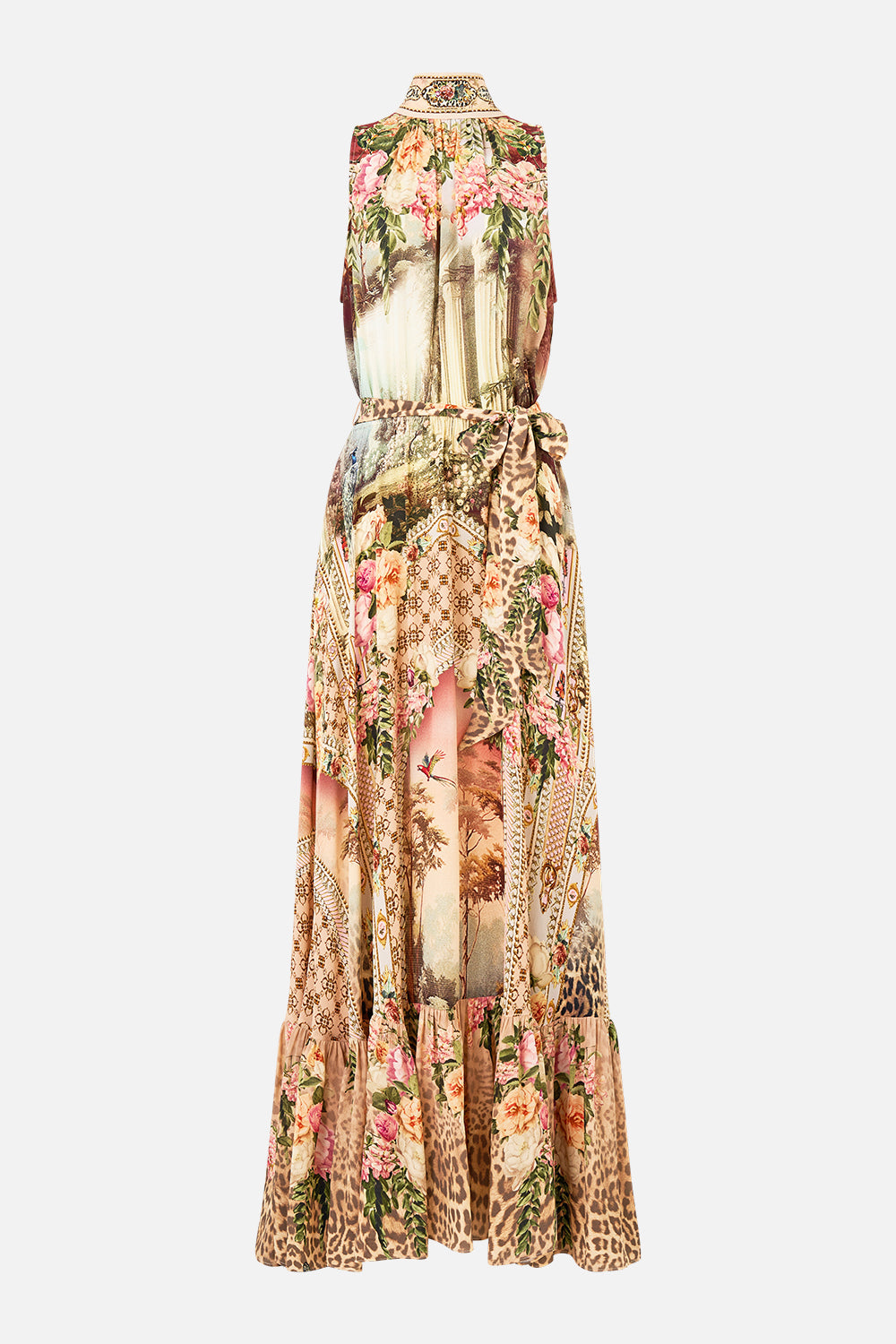 VESTIDO CON CINTURÓN Y CINTURA ELÁSTICA MARAVILLAS EN ACUARELA