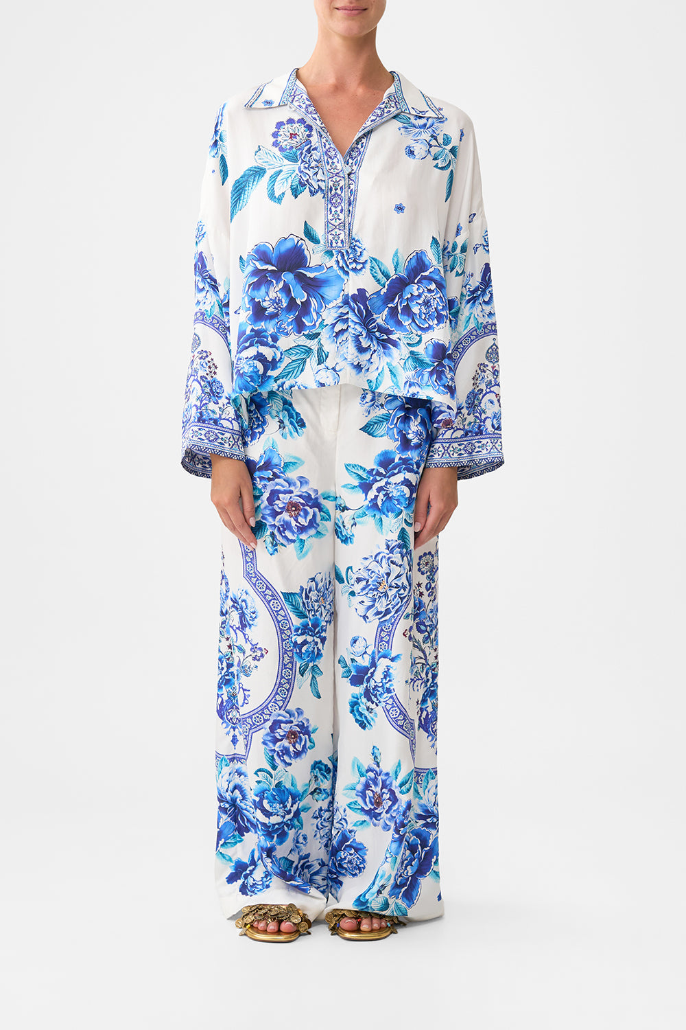 CAMISA RELAXED CORTA A CERAMIC GARDEN