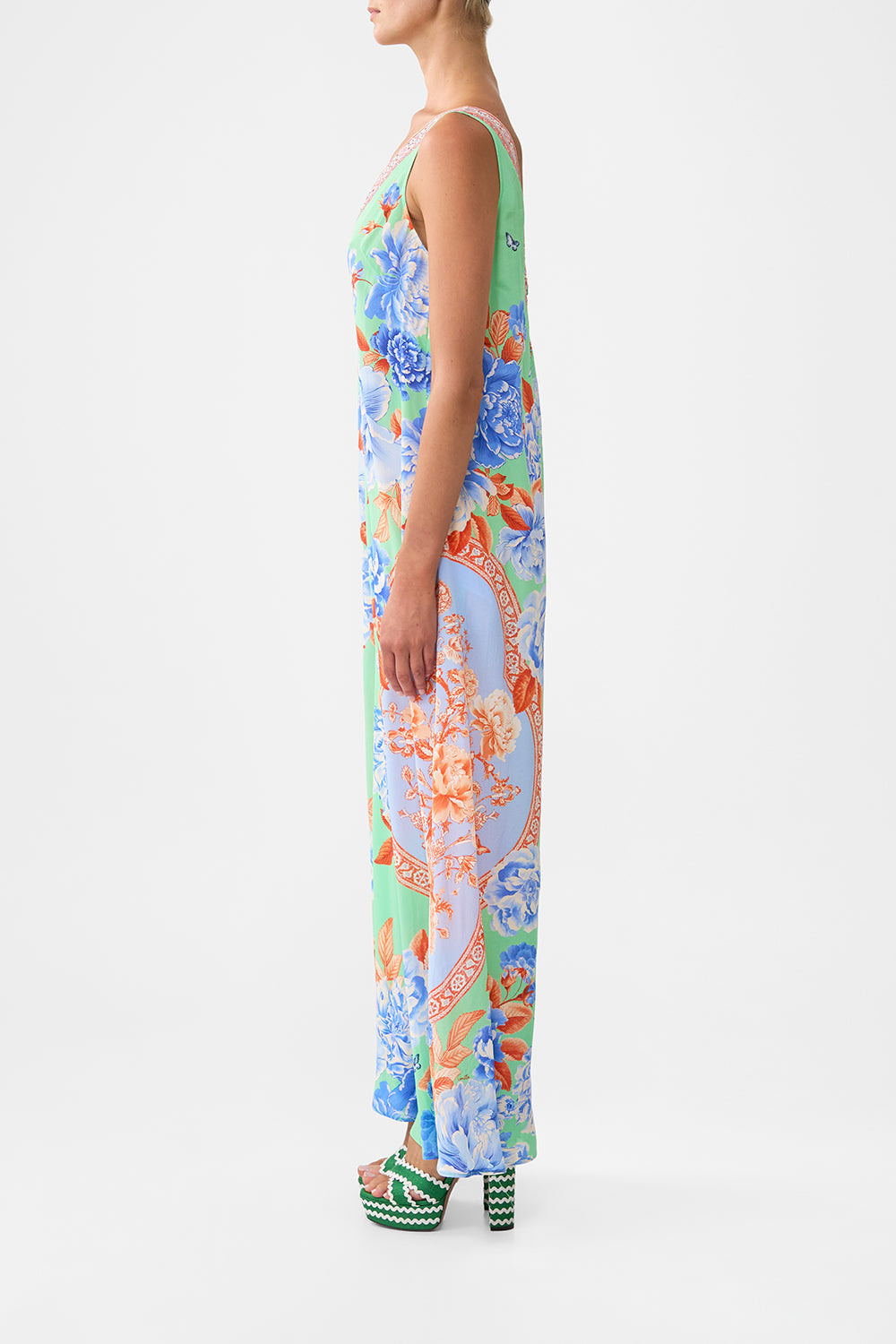 V NECK FLARED JUMPSUIT TOPKAPI POP