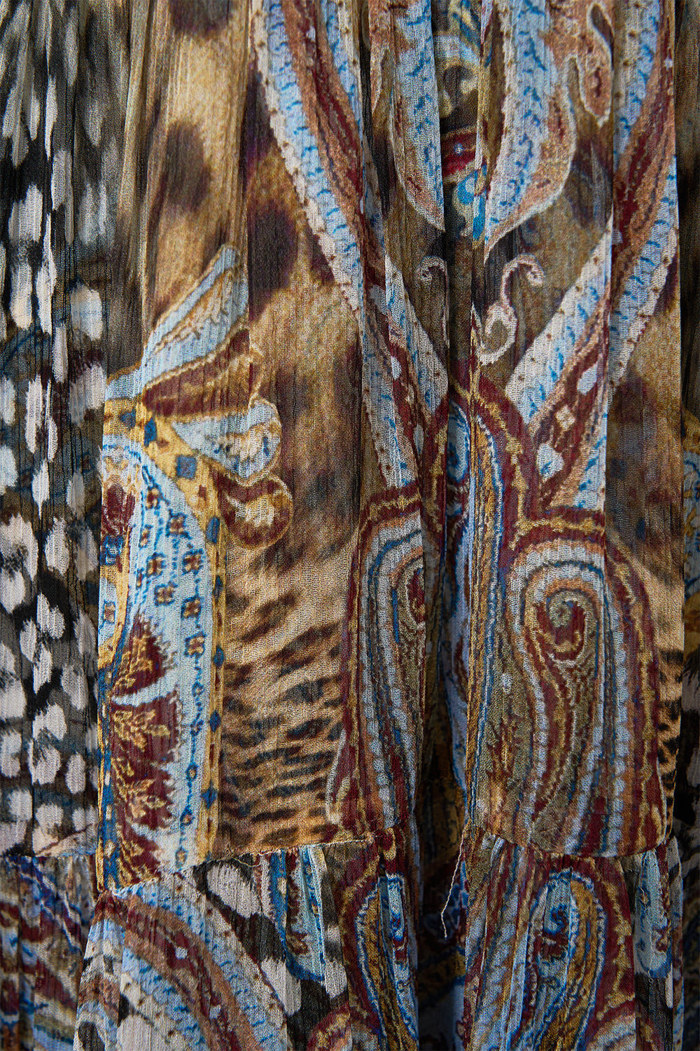 TRAPEZE TIERED DRESS WITH LINING ISTANBUL ANIMALIA