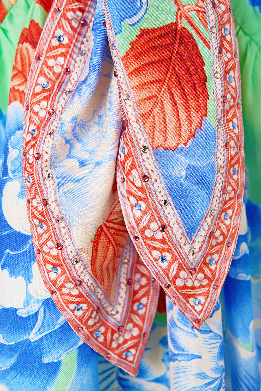 SHORT TIE FRONT BLOUSON DRESS TOPKAPI POP