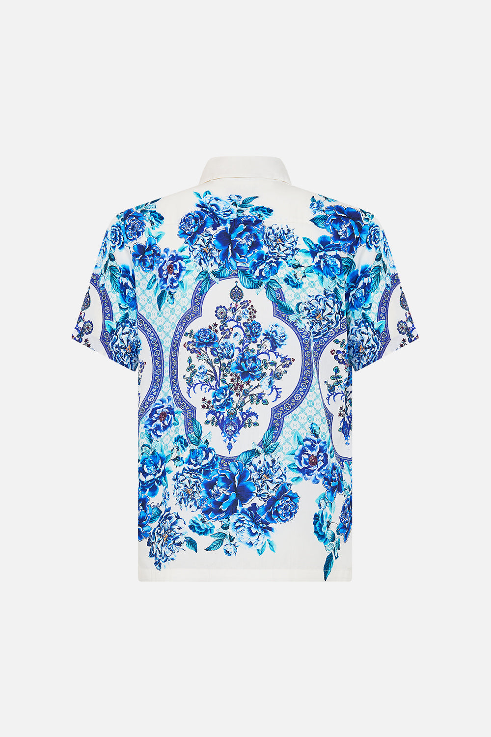 CAMISA DE MANGA CORTA CON CUELLO CUBANO UN JARDÍN DE CERÁMICA