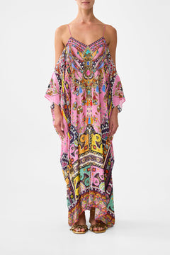 DROP SHOULDER STRAP KAFTAN PATCHWORK PANORAMA