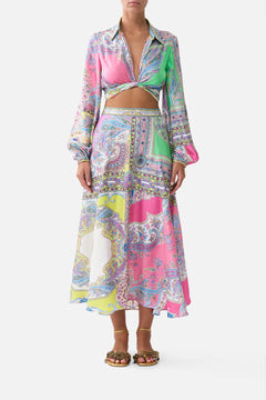 PANELLED FLARED LONG SKIRT MAGIC CARPET RIDE