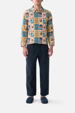 PATCHWORK CROP ZIP THROUGH JACKET HOUSE OF HOROSCOPES