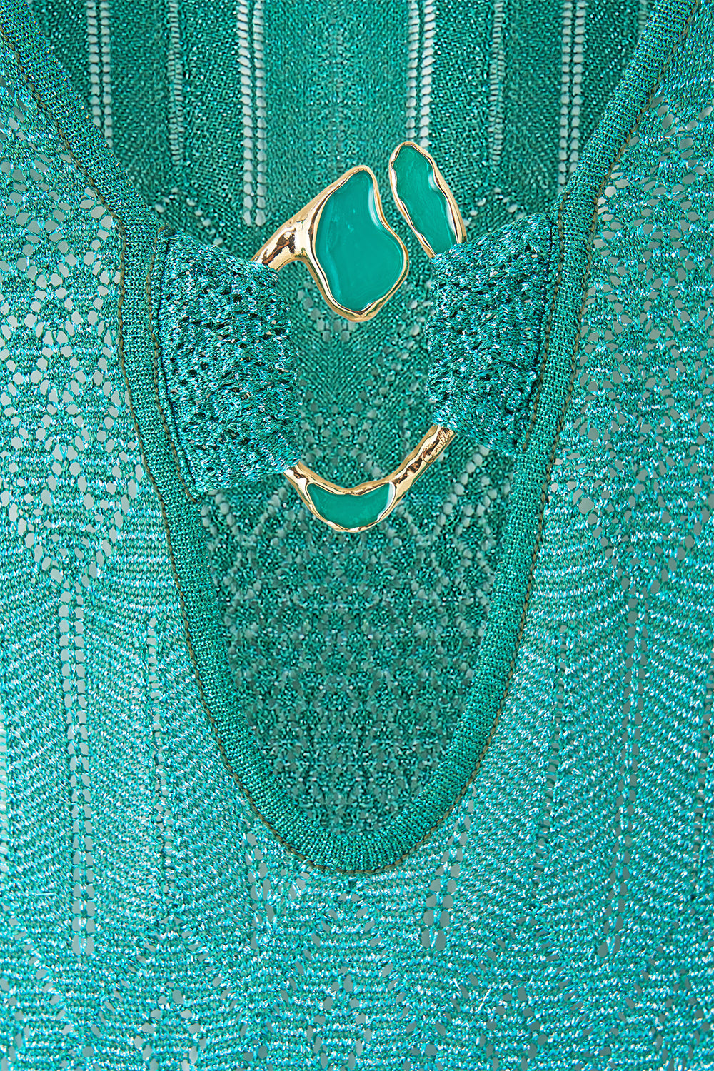 VESTIDO DE PUNTO CON DETALLE DE HERRAJES PLUNGE THE CONCUBINES CORRIDOR