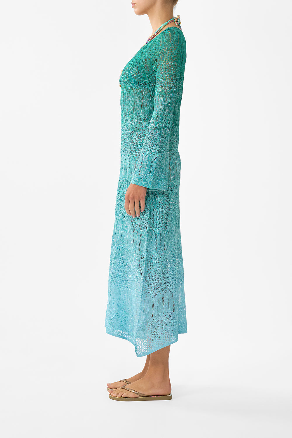 VESTIDO DE PUNTO CON DETALLE DE HERRAJES PLUNGE THE CONCUBINES CORRIDOR