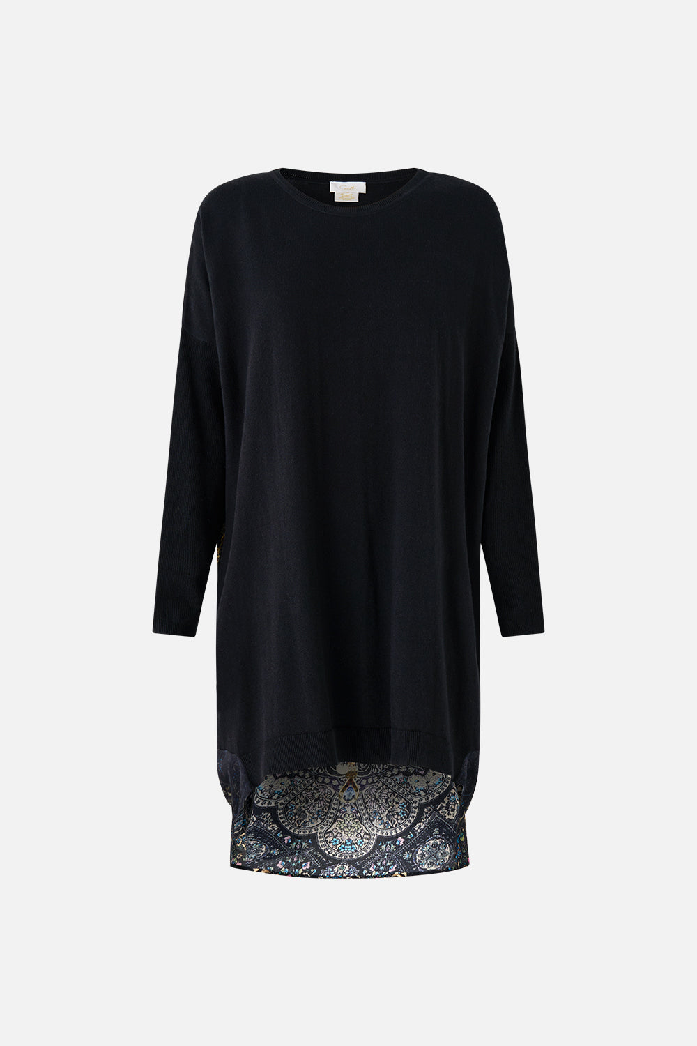 The CAMILLA LONG SLEEVE JUMPER WITH PRINT BACK SONG OF THE SOLSTICE in our  print.