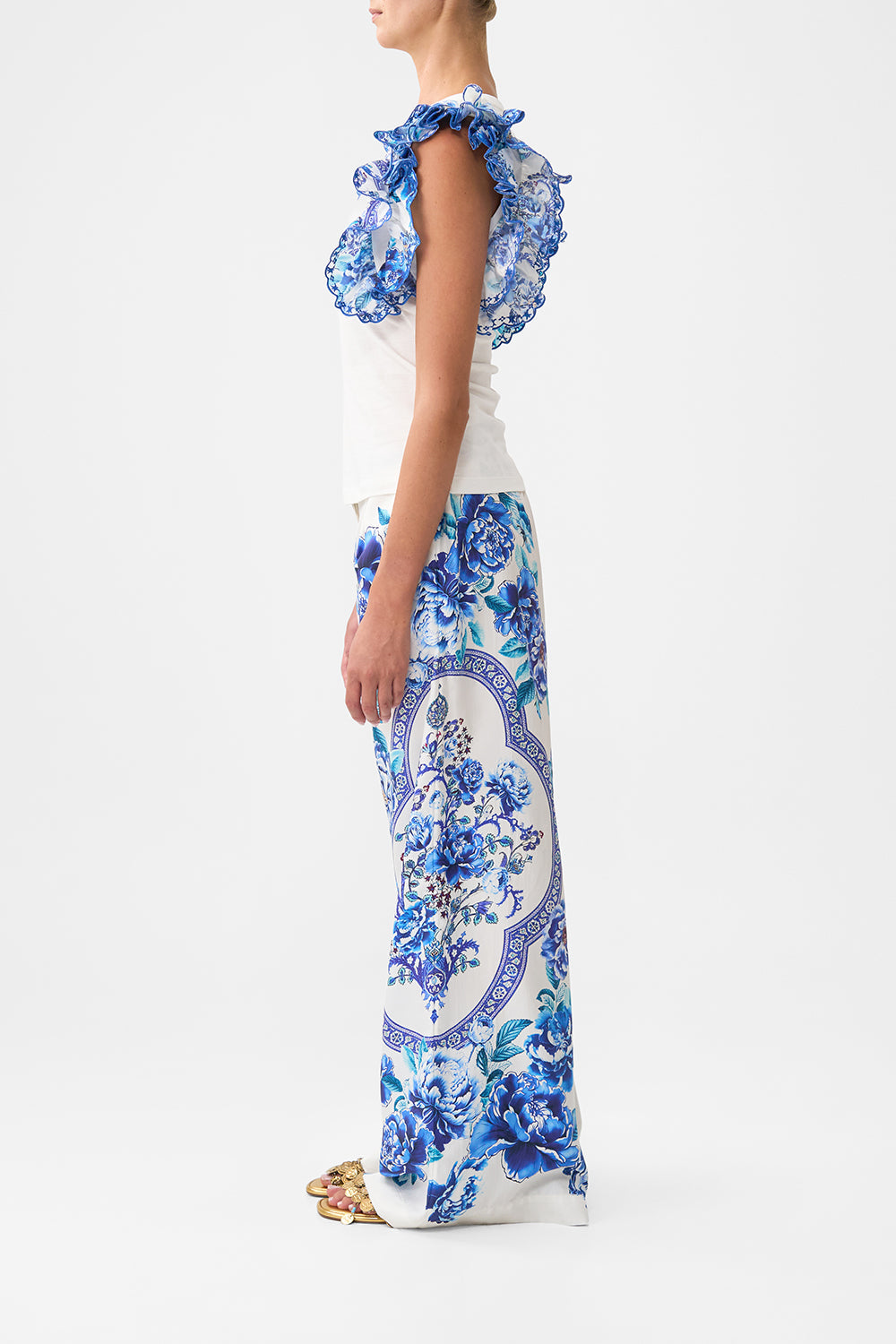 DOUBLE FRILL SLEEVE TEE A CERAMIC GARDEN