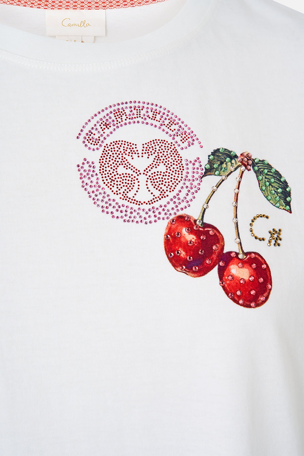 CAMISETA DE CUELLO REDONDO AJUSTADA NOTAS DE LA CARRETERA