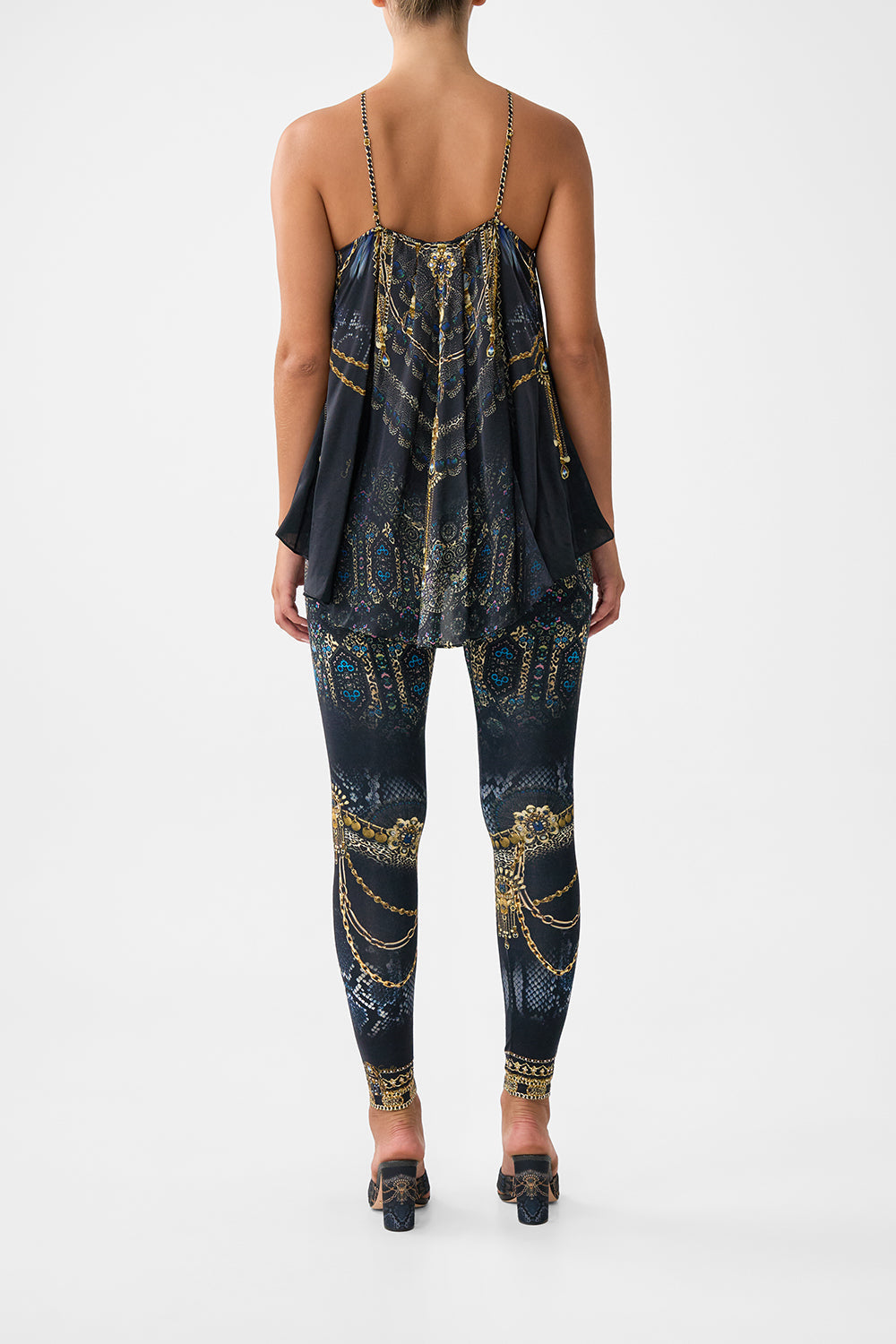 The CAMILLA gather neck hardware top from our print song of the solstice