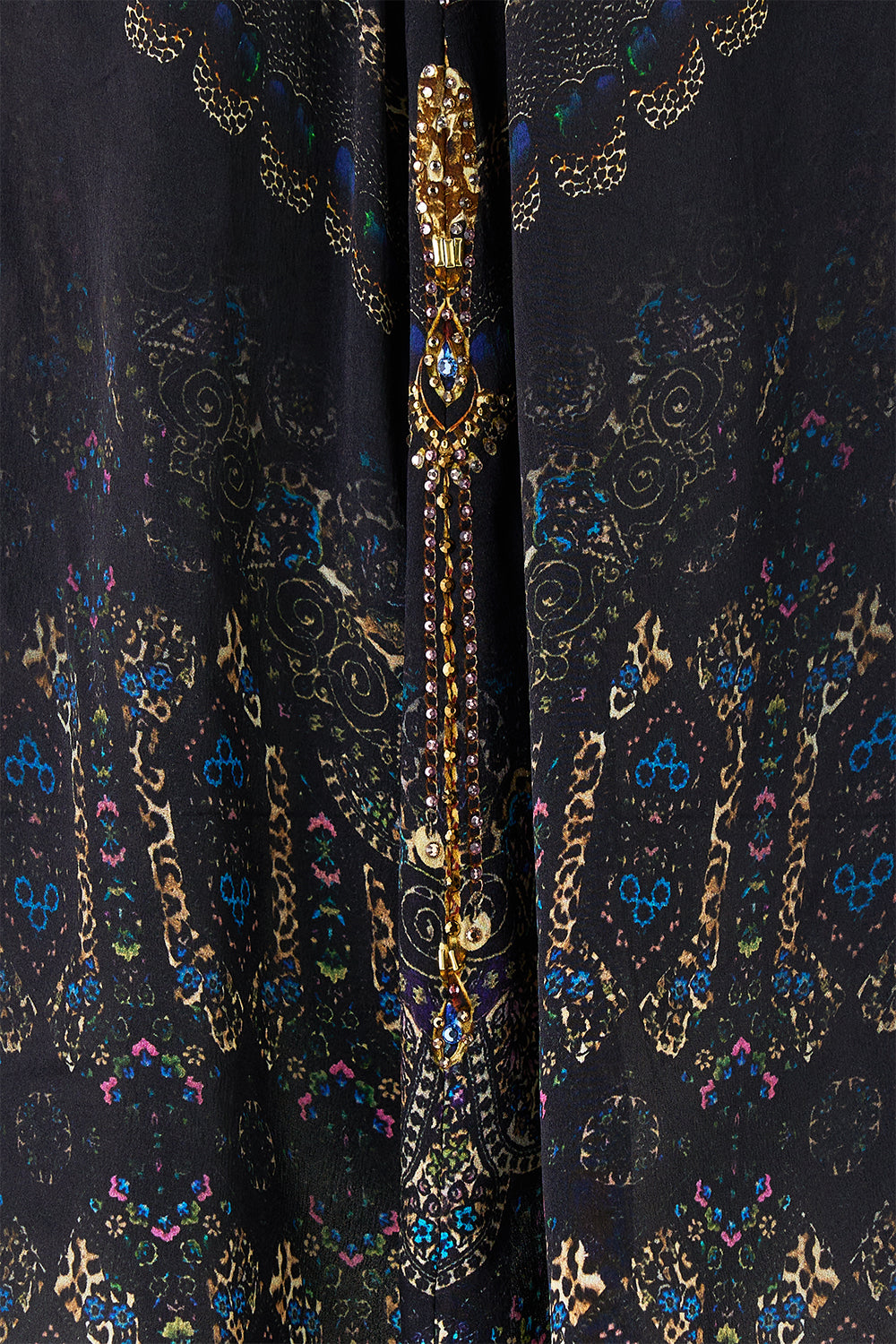 The CAMILLA gather neck hardware top from our print song of the solstice