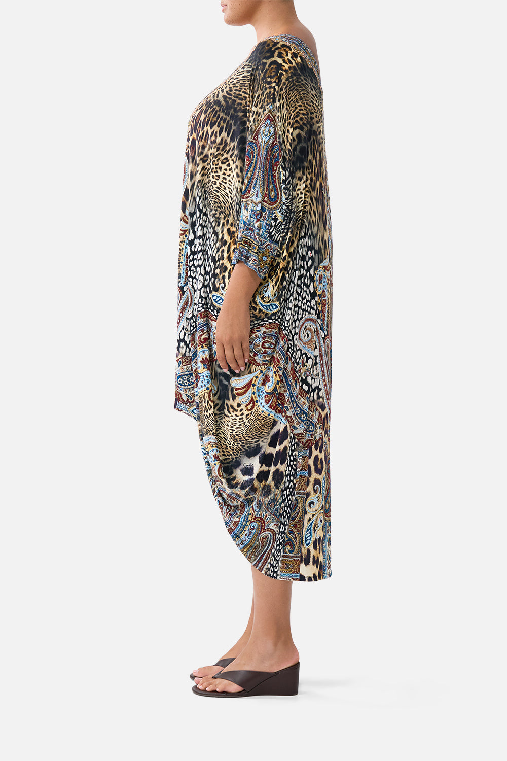 JERSEY SCOOP BACK HEM DRESS ISTANBUL ANIMALIA