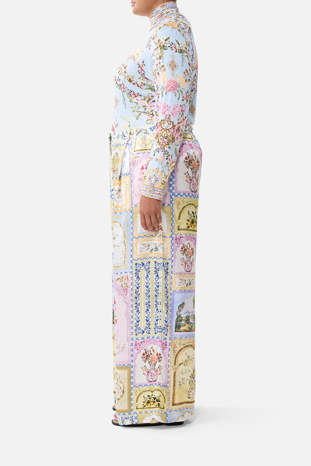 WIDE LEG WAISTED PANT BOTANICAL BALLADS