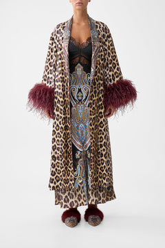 LONG ROBE WITH FLARED SLEEVE ISTANBUL ANIMALIA